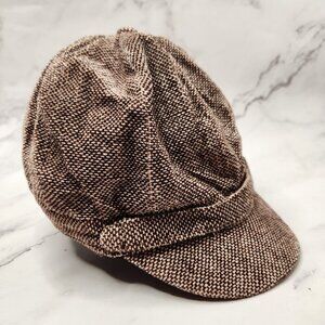 Charter Club Newsie Newboy Beret Hat Cap Brown Y2K Women's OS